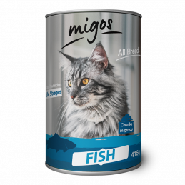 Migos Cat Fish dla kotów dorosłych 415g x 24 - 2