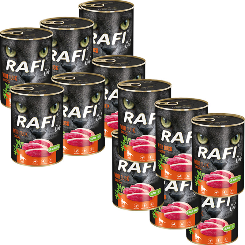 Rafi Cat karma bezzbożowa z kaczką 12 x 400 g - 1