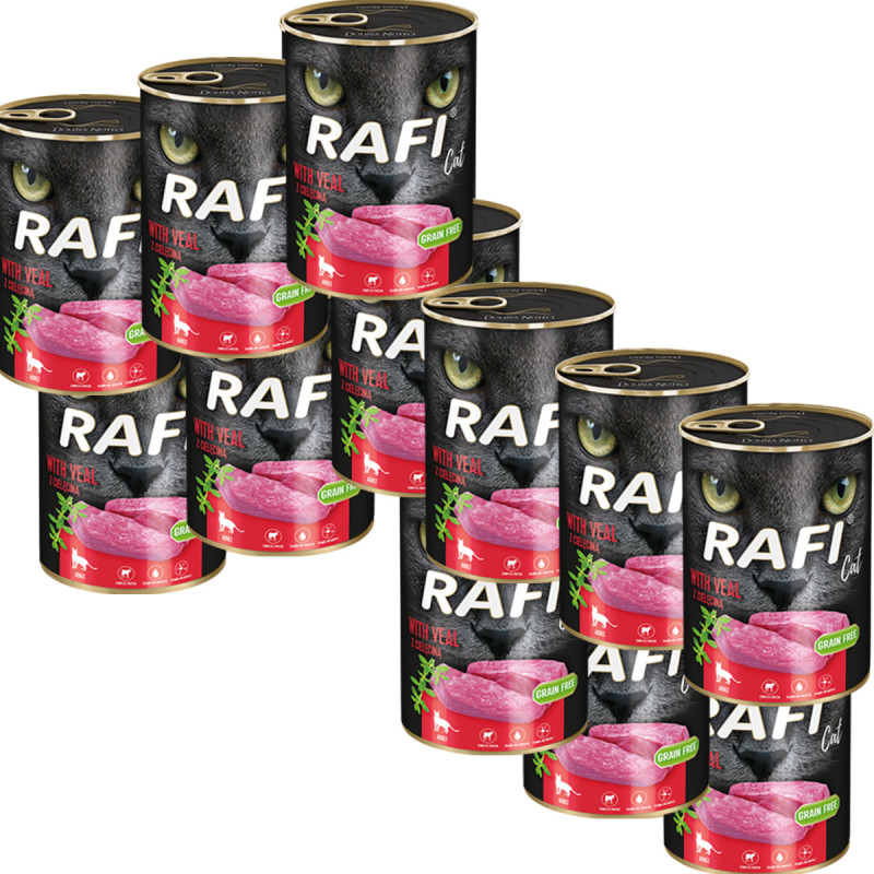 Rafi Cat karma bezzbożowa z cielęciną 12 x 400 g - 1