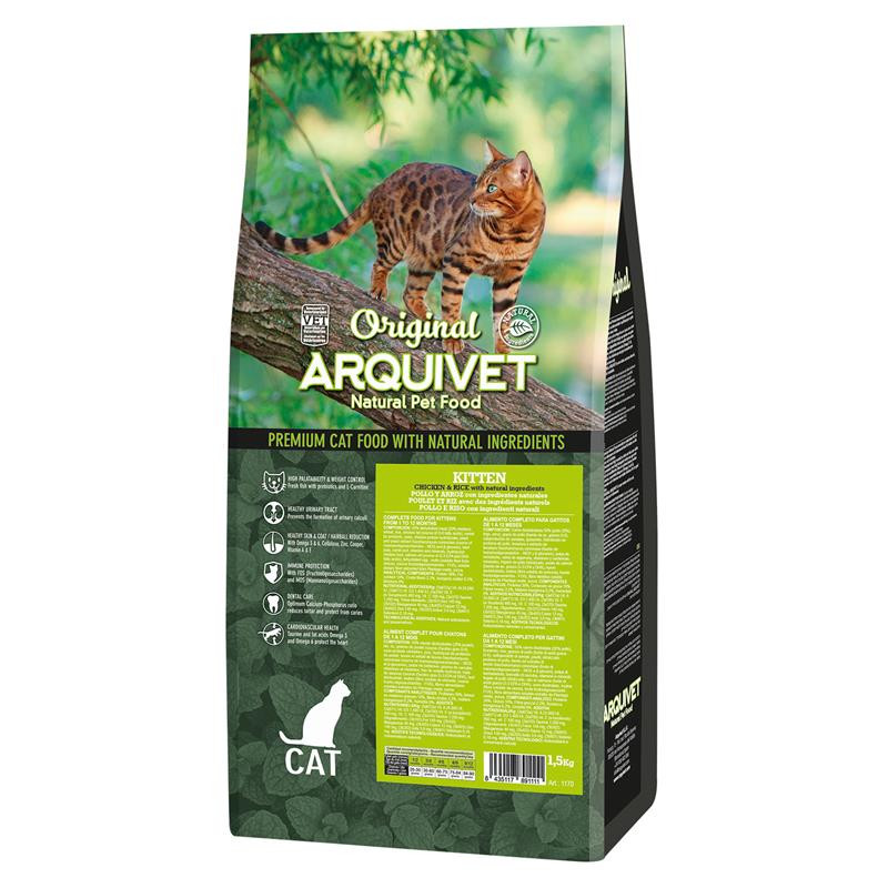 ARQUIVET CAT Original Kitten dla kociąt z kurczakiem 1,5 kg - 1