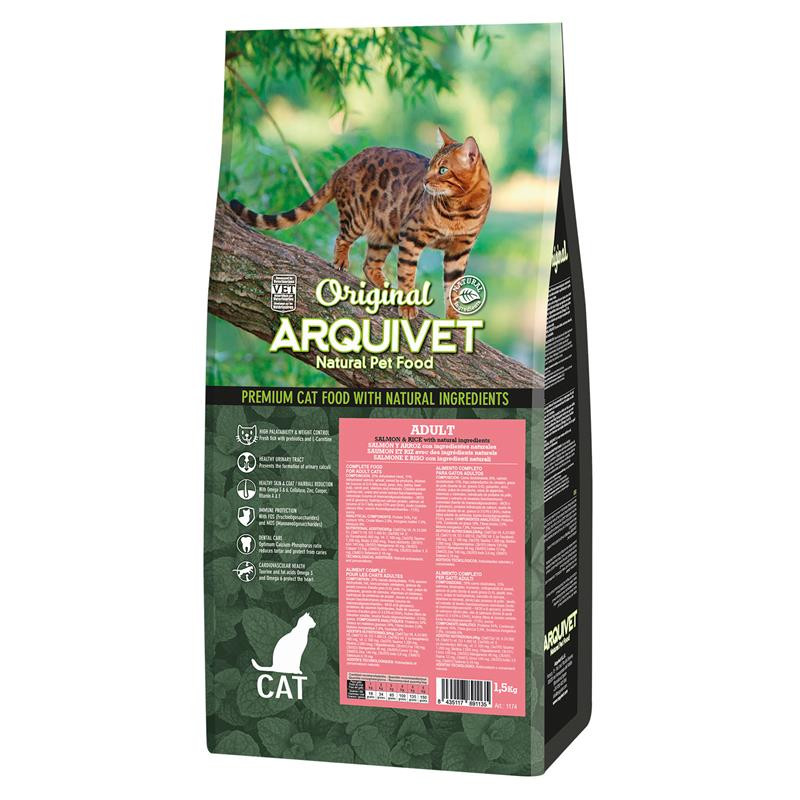 ARQUIVET CAT Original dla kotów dorosłych z łososiem 1,5 kg - 1